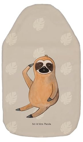 Mr. & Mrs. Panda Wärmflasche Faultier Vogel - Geschenk, Wärmflaschenbezug, Lieblingstier, Frühaufsteher, der frühe Vogel, genervt, Kleine