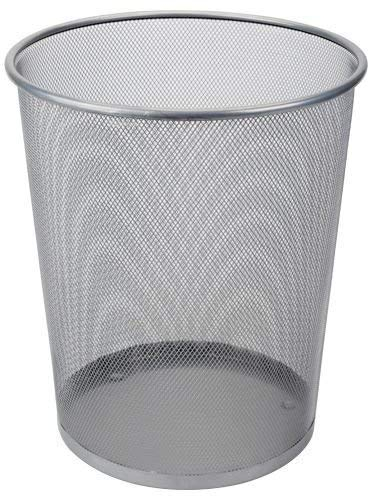 DRULINE Cestino Carta Metallo 19 Litro 34,5 Cm - Argento