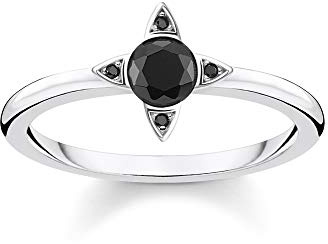 THOMAS SABO Ring Schwarze Steine silber 925 Sterling Silber TR2268-643-11