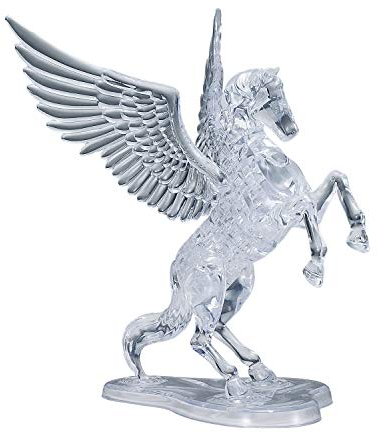 Crystal Puzzle | 3D Pegasus | Transparentes Design | 42 Teile | Bausatz für Kinder und Erwachsene | HCM Kinzel
