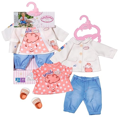 Baby Annabell Little Spieloutfit mit Shirt, Hose, Jacke und Schuhen für 36 cm Puppen, 704127 Zapf Creation