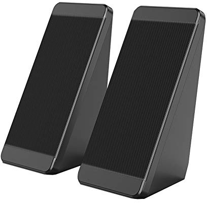 Bolwins G69CS USB-högtalare, bärbar 6 W PC-högtalare med 3,5 mm uttag och USB-strömförsörjning, kompatibel med PC, bärbar dator, surfplatta och smartphone