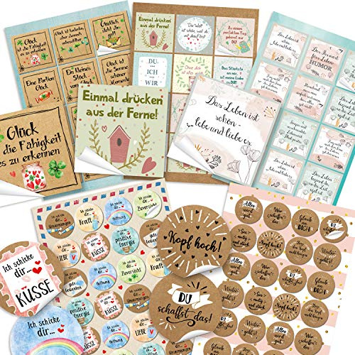 Logbuch-Verlag 84 Geschenkaufkleber Geburtstag Feste Sprüche Aufkleber für Geschenke Karten Bri – Muttertagsgeschenk | Sticker Valentinstag Geburtstag