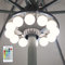 HONWELL Lampes LED pour parasol de terrasse, éclairage de parasol avec 12 ampoules blanc chaud, lampe à suspendre à piles, éclairage à distance pour jardin, tentes de camping