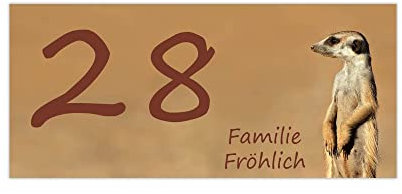 banjado® Namensschild Briefkasten personalisierbar/Briefkastenschild selbstklebend 20x9cm/ Briefkasten Schild wetterfest/Briefkasten Beschriftung mit Namen oder Hausnummer Henryk 2