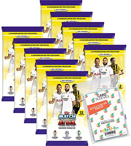 collect-it.de MY HOME OF CARDS + TOYS Exklusive Aufbewahrungshüllen im Bundle mit Champions League 2022/23 - Trading Cards - 10 Booster