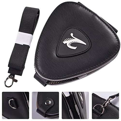 ERINGOGO Plektrum Tasche Aus Leder Für Gitarrenplektren - Kompakte Pick Bag 5.12X4.72X0.59 Zoll Praktische Gitarrentasche Für Akustikgitarre Zubehör