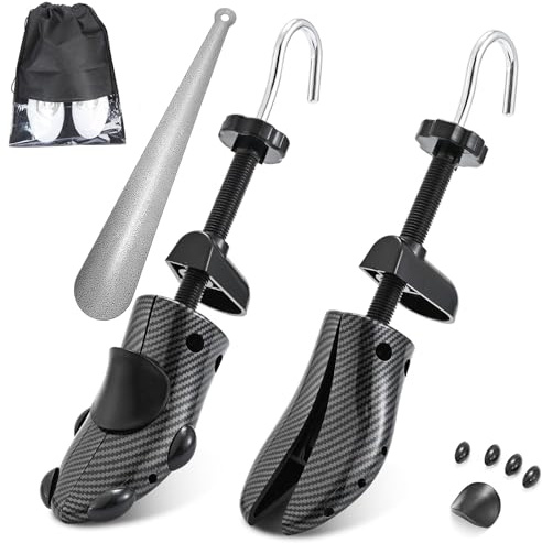 JJDPARTS Schuhspanner Herren und Damen, 4-Wege Schuhdehner, Schuhweiter für Einstellbare Länge und Breite mit Schuhlöffel