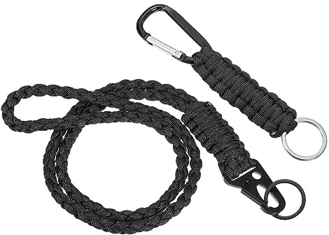 PATIKIL Paracord Schlüsselanhänger Geflochtenes Lanyard mit Haken Clips und Schlüssel Ring, für Draußen Aktivitäten