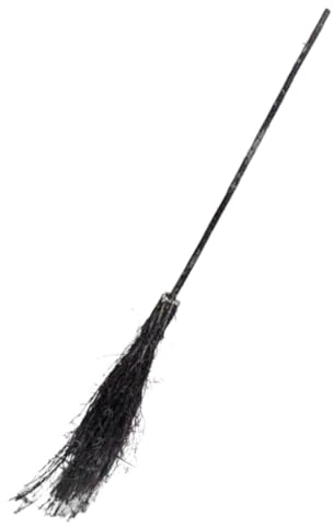 Traditional Besom Broom, Entirely Handmade from Birch Twigs with Hazel Wood Handle - Ideal for Halloween as a Witches Broomstick - Great for Garden, Patio, Yard Sweeping