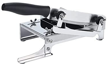 Fleischschneider für den privaten oder gewerblichen Gebrauch, manueller Edelstahlschneider, Lebensmittelschneider, Dicke 0–15 mm, verstellbar, für Hot Pot Shabu Sukiyaki, Schweinef