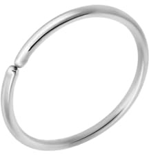 Body CAC Acero 22G×7mm Aro nasal extrafino, quirúrgico, recocido, sin costuras, dividido, 0,6 mm, piercing hipoalergénico para cartílago de labio y hélice para mujer