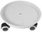 KONTONTY Support De Pot De Fleurs Rond avec Roues Mobiles Bac De Plantes Plastique avec Système De Drainage Et Couleur Nordic Grise