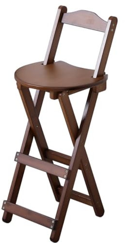 DRMEE Barhocker Höhenverstellbar 2er-Set Klappbarer Thekenhocker Aus Bambus Mit Rückenlehne Und Fußstütze, Frühstücks- Und Esszimmerstühle Für Die Küche Zu Hause Bar Hocker(B)