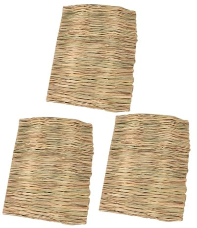 Levemolo Kaninchengrasmatten 3 Stück-Pack Aus Natürlichem Seegras Kühlende Nistmatten Für Kaninchen Hamster Meerschweinchen Und Kleintiere Sicherer Käfigteppich Für Innen Und Außen