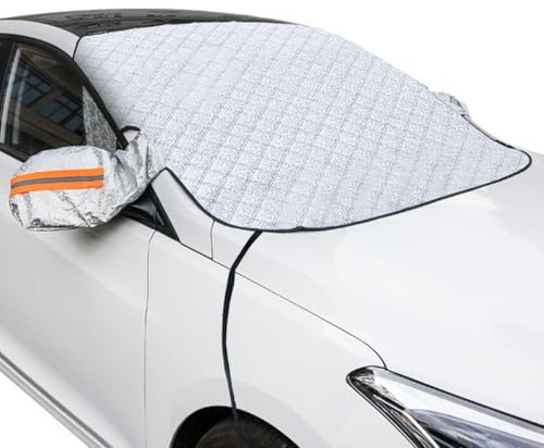 MOCNT Auto Windschutzscheibenabdeckung Magnetische Auto Frontscheibenabdeckung Dick Autoscheibenabdeckung Windschutzscheibe Abdeckung Auto Scheibenabdeckung mit Haken 157X126cm