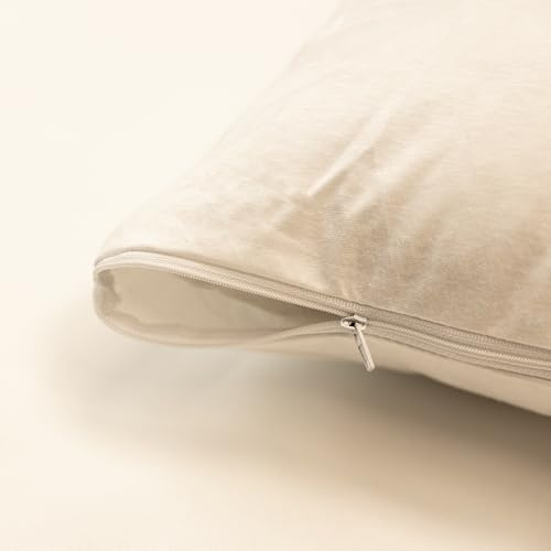 NATURALS - Protector de Almohada Impermeable - Tejido Jersey 100% Algodón - Suave, Elástico y Transpirable - 45x180 cm - Cubre Almohada - Oeko-Tex Standard 100