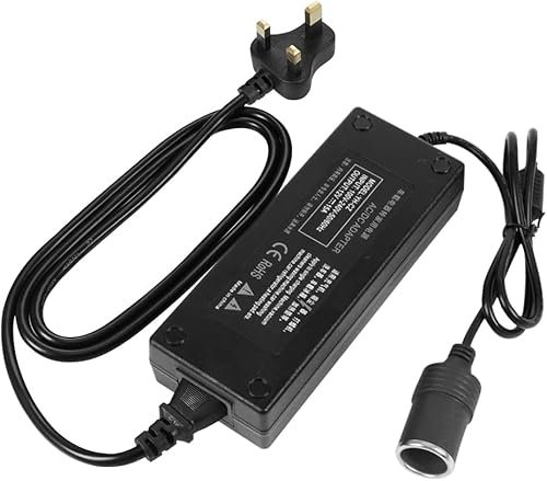 DAJASD Car Charger Power Supply, Mains 240V to 12V Adapter, 15A/180W AC 110V-240V to DC 12V Converter, Cigarette Lighter Voltage Converter