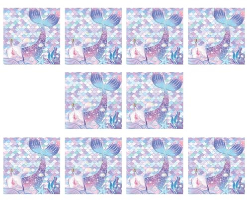 Mermaids Party Tableware Set For Kids Birthday Celebration Paper Boxes Bags Hanging Swirls Banners Cake Toppers