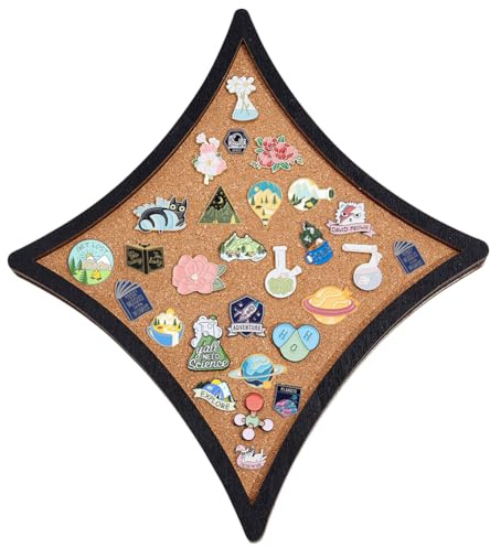 BENECREAT Stjärna bristande stift korkbräda, 30 x 26 cm väggmonterad korkboard med svart ram anslagstavla för broschnål förvaringsskärm, kontor hem och skoldekor