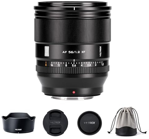 VILTROX 56mm F1.2 XF Obiettivo per Fuji X-Mount 56mm f/1.2 Autofocus Obiettivo APS-C ad ampia apertura, compatibile con fotocamere mirrorless Fujifilm X-Mount XH2S XH2 XT5 XT4 XT3 XS20 XT30 II XT200