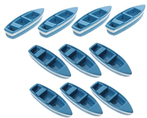ORFOFE 10pcs Mini Yacht Boat Model Scale Collectible Yacht Vintage Nautical Decor for Beach Party Display