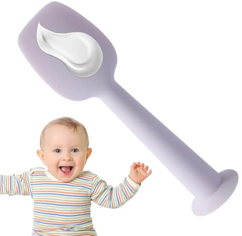 Aplicador de crema – Espátula para pañales de bebé | Cepillo reutilizable para recién nacidos | Espátula bálsamo portátil para el cuidado de pañales, baño, mejillas y viajes