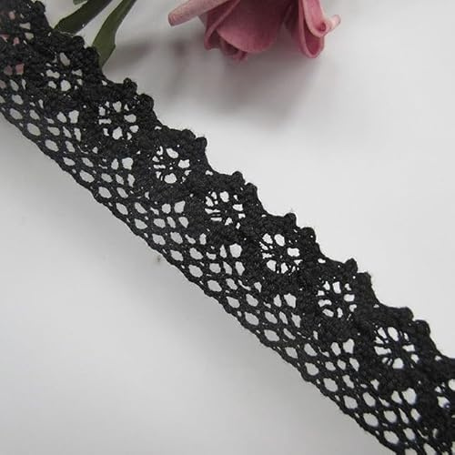 Spitzenborte, Vintage-Stil, 4,5 m, Baumwolle, gehäkelt, Spitzenband, 2,5 cm breit, Einfassung, Stoff, bestickte Applikation, Nähen, Basteln, Hochzeitskleid, Verzierung, DIY-Karten, Dekoration