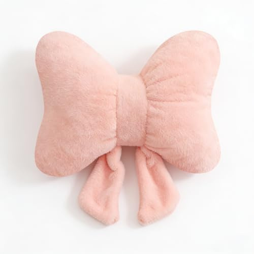 FARYODI 3D-Kissen-Dekoration Mit Schleife, Weich und Kuschelig, 30 cm Rosa | Modernes PlüSchkissen, Kreatives Deko-Element für Wohnzimmer, Schlafzimmer, BüRo, Valentinstag