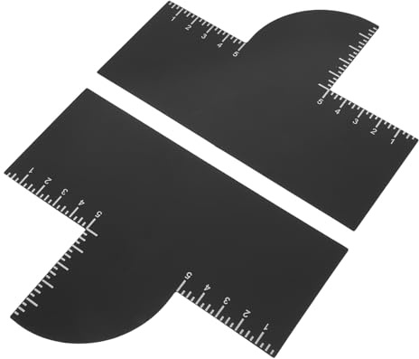 Baluue Strumento per Modellare l'Attaccatura dei Chioma e Migliorare la Barba Stencil in Plastica Riutilizzabile con Indicatori di Precisione Set da 2 per Uso Professionale e Fai-da-Te