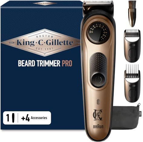 King C. Gillette Rasoio Elettrico Barba Pro con Accessori
