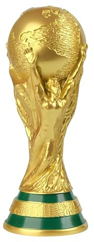 Huadafun Football World Cup Trophy Replica, Hercules Cup Style Champion Award, Resin Soccer Collectible Souvenir for Fans, Office Bar Nightclub Showcase Display,21cm