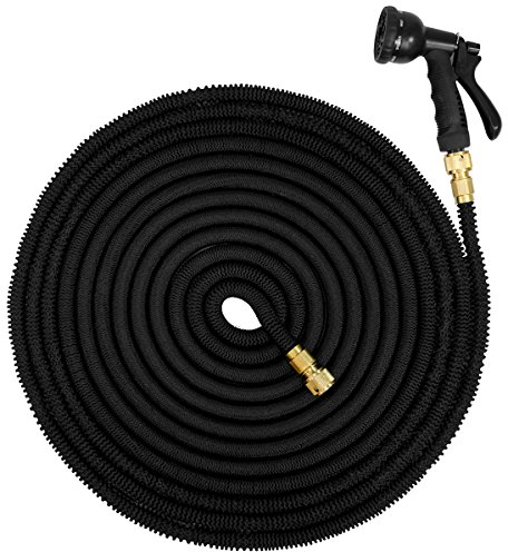 eyepower Flexibler Gartenschlauch mit Brause 10-30m - Dehnbarer Wasserschlauch - Schrumpfschlauch mit Anschluss - Flexi Schlauch für Garten, Camping, Wohnmobil - Textilschlauch mit Gartenbrause