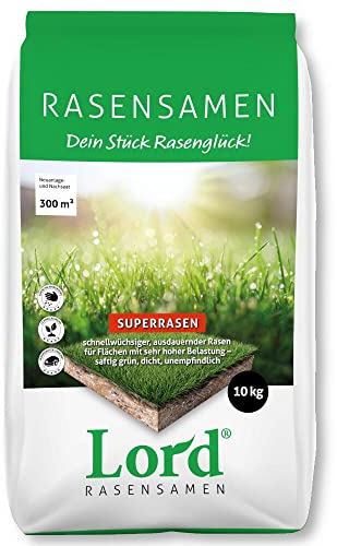 Lord® Rasensamen Superrasen 10 kg Familienrasen Sportrasen Spielrasen Universal