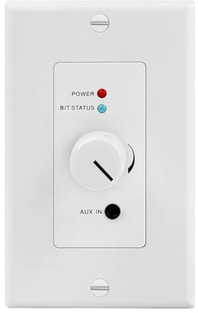 TNP Wireless Bluetooth Audio Receiver Wall Plate Mount, 120W BT 5.0 aptX Music Streaming Adapter - Speakers Stereo Amplifier Audio Volume Control, 3.5mm AUX Input for Sound Speaker Systems