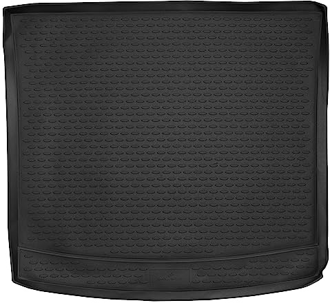 WALSER XTR Kofferraumwanne für VW Caddy 3 5-Sitzer Großraumlimousine 2004-2015, 100% passgenaue Antirutschmatte Auto, Gummimatte Auto, Kofferraum Schutzmatte, Auto Gummimatten