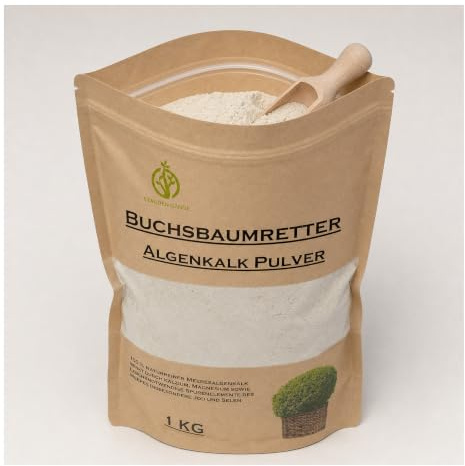 Stauden Gänge Algenkalk 1 kg – Meeresalgenkalk Bodenaktivator | 100 % naturreiner Meeresalgenkalk – Kalkdünger & Bodenaktivator für Buchsbaum, Beet und Gemüse, im Eimer