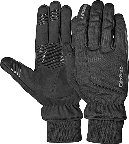 GripGrab Windster 2 Winddichte Winter Fahrradhandschuhe Gepolstert Warm | Winddicht, Fleecefutter, Gel-Polsterung, atmungsaktiv - für Rennrad, MTB und Gravel Radsport, langes Strickbündchen