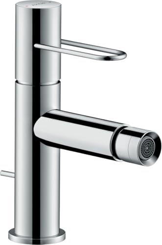 hansgrohe AXOR Uno Einhebel-Bidetmischer, Bügelgriff, Zugstangen-Ablaufgarnitur, Farbe: Brushed Red Gold