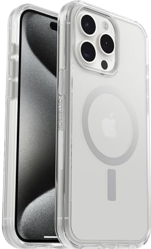 OtterBox Symmetry Clear MagSafe Hülle für iPhone 15 Pro Max, Transparent | Stoßfest, sturzsicher, Schützende Hülle, 3x getestet nach Militärstandard