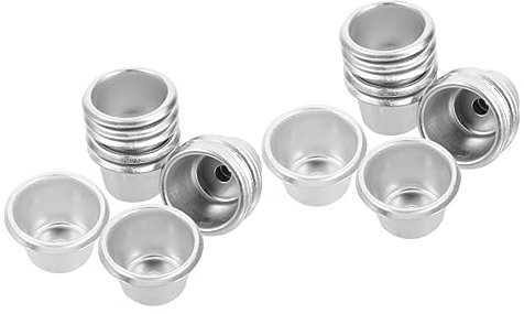 COHEALI 20 Piezas Candelabros Terrarios Portavelas Tazas De Velas Caseras Vasos De Vela Vacíos Velas De Cristal Tazas De Bricolaje Taza De Vela De Color Sólido Metal Mini Piedra