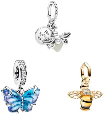 Feitery Christmas Charms et Perles pour Femme Charm Compatible avec les Bracelets et Colliers Pandora,Cadeaux de Noël