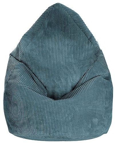 DreamRoots Sitzsack Erwachsene Cord 80x80x120 cm, Ocean Depths | Bean Bag Chair, mit Füllung, Lehne & Bezug, Sitzsack für Teenager & Erwachsene, Sitzkissen Boden