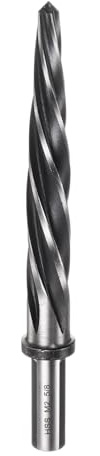 sourcing map Escariador de mandril cónico de 5/8 pulgadas M2 de acero de alta velocidad con vástago de 1/2 pulgada para escariado de agujeros de plástico, aleación de metal, aluminio, madera, plástico