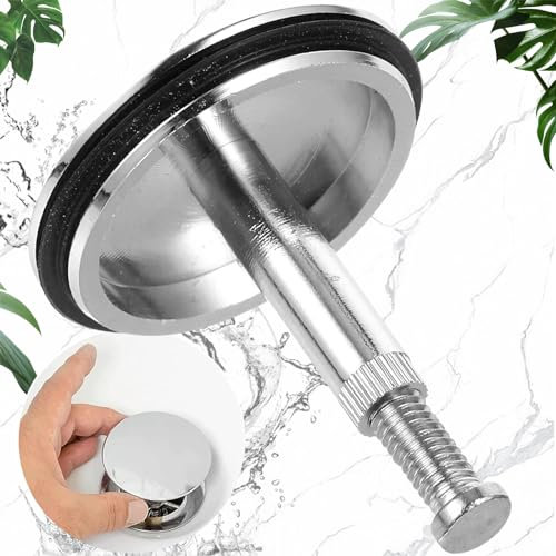 Oneroomone Tappo Per Vasca Da Bagno 43mm, Tappo Vasca Da Bagno Universale, Tappo Lavandino Bagno In Ottone, Tappo Lavandino Bagno Con Vite Regolabile Per Vasca Da Bagno, Cucina, Lavabo