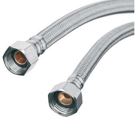 pokm toolsmarket – 400mm Panzerschlauch 1/2” IG x 3/8” IG, Flexibler Schlauch 1/2 Zoll Überwurf Beidseitig, Flexschlauch DN8, Verbindungsschlauch für Armatur Sanitär Schlauch, Edelstahl Flexschlauch