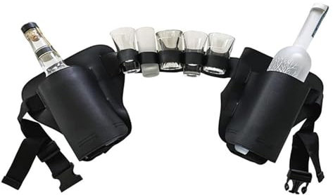 Étui de bière – Ceinture porte-bière, ceinture porte-canette de bière | Ceinture porte-bière avec sangle de taille réglable, ceinture de bière, ceinture de bière, porte-bouteille, porte-canette, sac