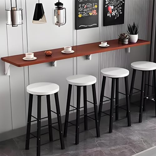 Klapptisch zur Wandmontage,klappbarer Küchentisch zur Wandmontage, Wandklapptisch,Klapptisch zur Wandmontage,schmal, langer Tisch für Zuhause, Der Wandklapptisch ist bequem und praktisch(Teak,100x60cm