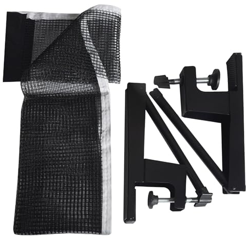 Pong Net | Tragbares Tischtennisnetz Rack | Tragbare Spannung Verstellbarer Pfosten | Schraubklemmpfosten-Kit für Indoor-Tische oder Outdoor-Spielflächen, Amateursportler, professionelles Training