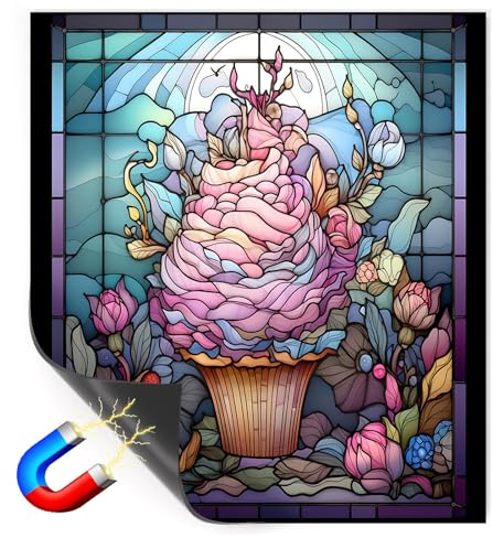 Couvercle magnétique pour Lave-Vaisselle, couvercles de réfrigérateur, Peau magnétique, Aimants Sticker pour Lave-Vaisselle réfrigérateur, Fleurs abstraites et parterres de Fleurs